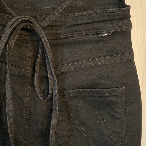 MOTHER TIE BACK HUSTLER ANKLE FRAY JUMPSUIT in NOT GUILTY - Picture 4 of 6